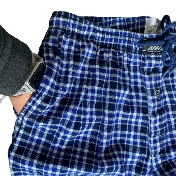 Joe Boxer Vancouver Canucks NHL Flannel Pant 100% Cotton Blue Men's Size Small - Picture 5 of 8